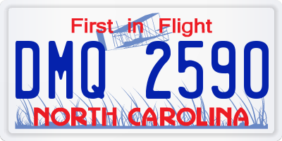 NC license plate DMQ2590