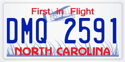 NC license plate DMQ2591