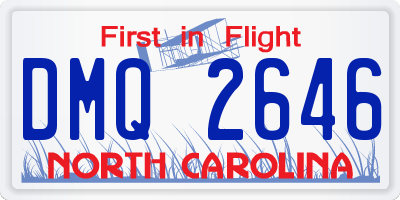 NC license plate DMQ2646