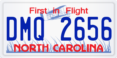 NC license plate DMQ2656
