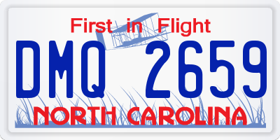 NC license plate DMQ2659