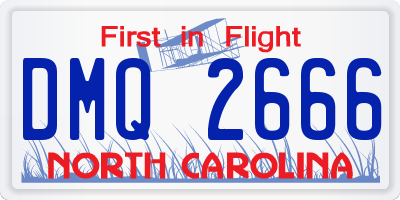 NC license plate DMQ2666