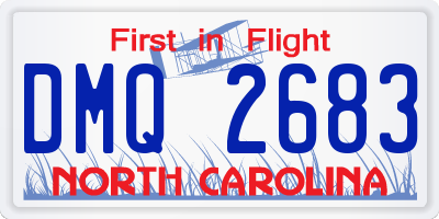 NC license plate DMQ2683