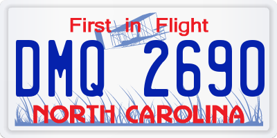 NC license plate DMQ2690