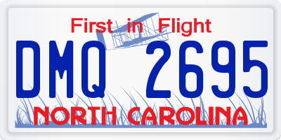 NC license plate DMQ2695