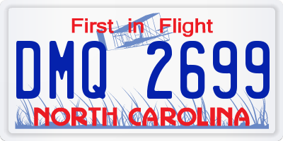 NC license plate DMQ2699