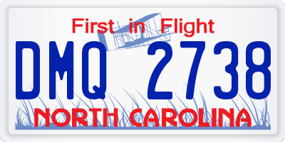 NC license plate DMQ2738