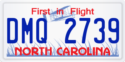 NC license plate DMQ2739