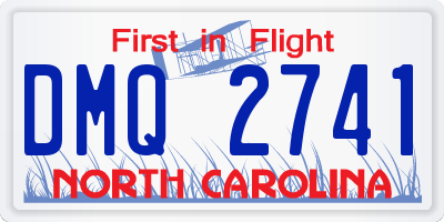 NC license plate DMQ2741