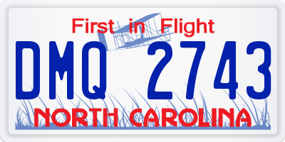 NC license plate DMQ2743