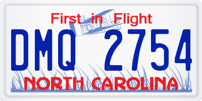NC license plate DMQ2754