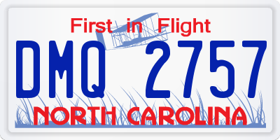 NC license plate DMQ2757
