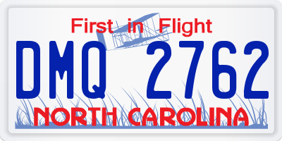NC license plate DMQ2762