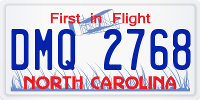 NC license plate DMQ2768