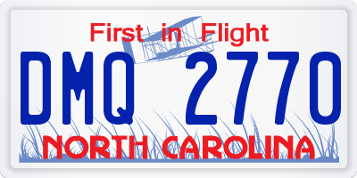 NC license plate DMQ2770