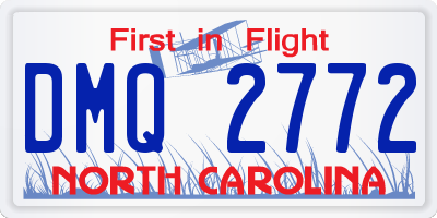 NC license plate DMQ2772