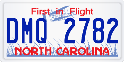 NC license plate DMQ2782