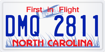 NC license plate DMQ2811