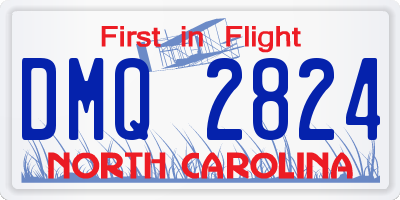 NC license plate DMQ2824