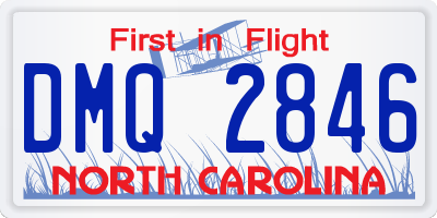 NC license plate DMQ2846