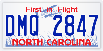NC license plate DMQ2847
