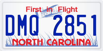 NC license plate DMQ2851