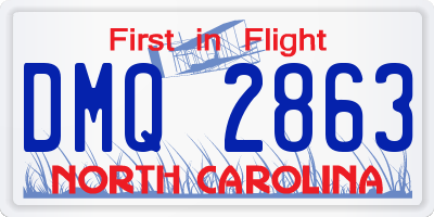 NC license plate DMQ2863