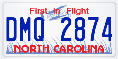 NC license plate DMQ2874