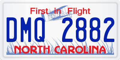 NC license plate DMQ2882