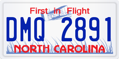 NC license plate DMQ2891