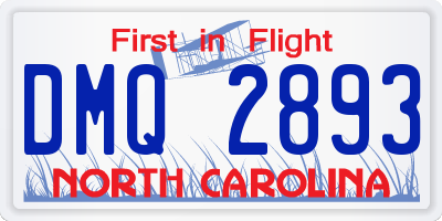 NC license plate DMQ2893