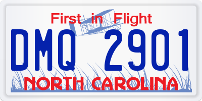NC license plate DMQ2901