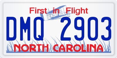 NC license plate DMQ2903