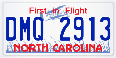 NC license plate DMQ2913