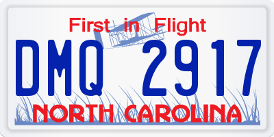 NC license plate DMQ2917