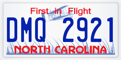 NC license plate DMQ2921