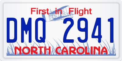 NC license plate DMQ2941