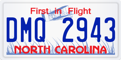 NC license plate DMQ2943