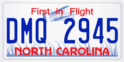 NC license plate DMQ2945