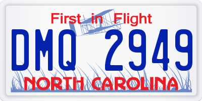 NC license plate DMQ2949