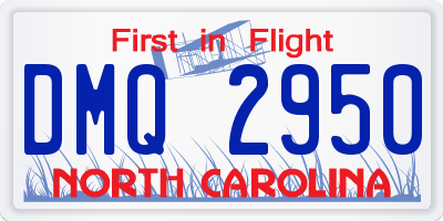 NC license plate DMQ2950