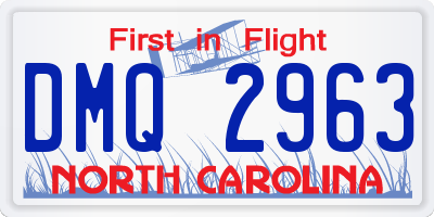 NC license plate DMQ2963