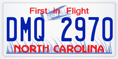 NC license plate DMQ2970