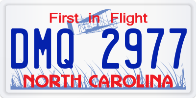 NC license plate DMQ2977