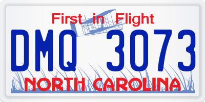 NC license plate DMQ3073