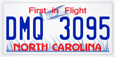 NC license plate DMQ3095