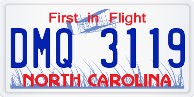 NC license plate DMQ3119