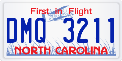 NC license plate DMQ3211