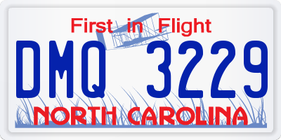 NC license plate DMQ3229