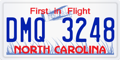 NC license plate DMQ3248